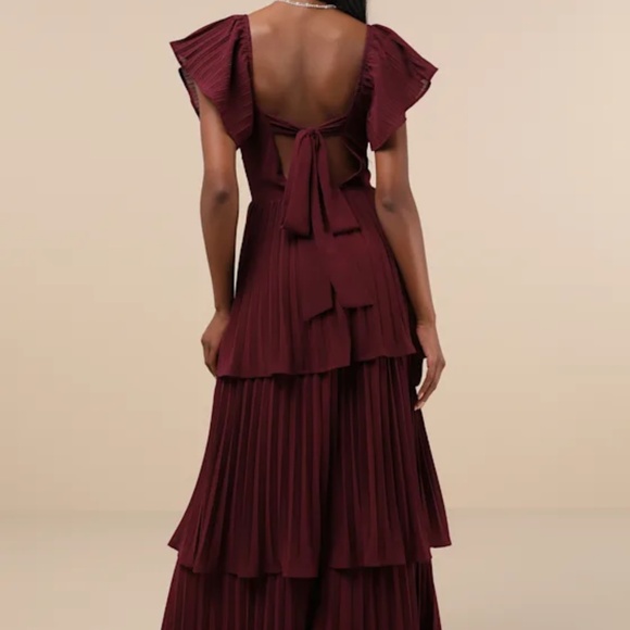 Pleated Purple Maxi Dress - Lulus Size S  **New With Tags** - Picture 1 of 8